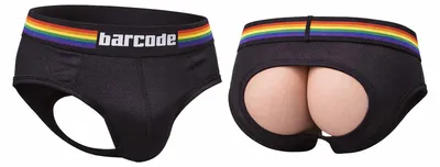 Immagine prodotto di Barcode Berlin - Slip Intimo da Uomo - Backless Brief Pride Nero - 1x Taglia XXL