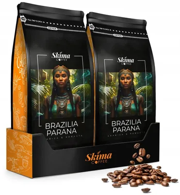 Obrázok produktu pre Zrnková káva 2 x 1 kg BRAZÍLIA PARANA čerstvo pražená do automatického kávovaru + podtácka