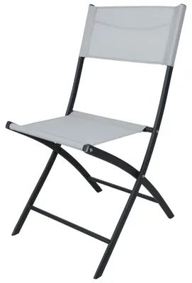 Produktbild von HowHomely | Gartenhocker - Klappstuhl - Gartenstuhl - aus Metall - 78 x 53 x 43 cm - schwarz - weiß - Campinghocker - klappbar - Praktisch