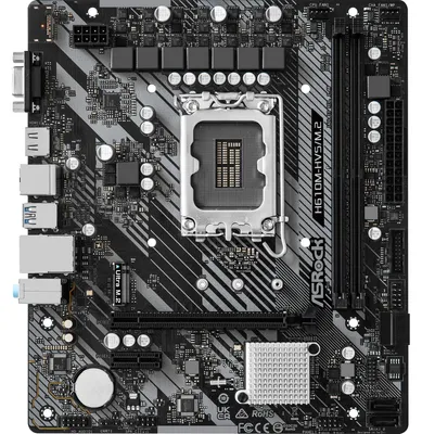 Obrázok produktu pre Asrock H610M-HVS/M.2 R2.0, Intel, LGA 1700, Intel® Core™ i3, Intel® Core™ i5, Intel® Core™ i7, DDR4-SDRAM, 64 GB, DIMM