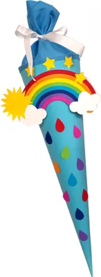 Produktbild von Schultüte Bastelset Regenbogen hellblau von Prell