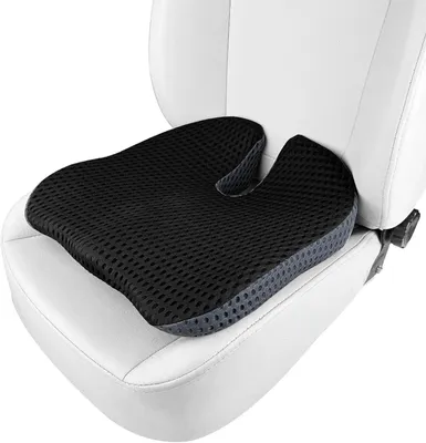 Image de Coussin ergonomique pour siège - Mousse à mémoire de forme - Noir