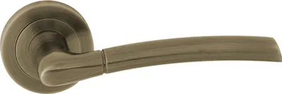 Produktbild von DOMINO Türgriff Drückergarnitur | Türklinke für Zimmertür, Bürotür, Kellertür & Innentür | Türbeschläge aus Aluminium | Bronze Türdrückergarnitur| PRESTO-R M3