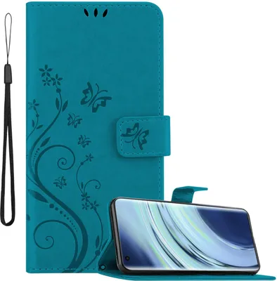 Obrázok produktu pre Cadorabo kryt pre Xiaomi Mi 11 5G in FLORAL BLUE ochranný kryt v kvetinovom dizajne s magnetickým zatváraním, funkciou stojana a slotmi na karty flipové puzdro kvetinový obal puzdro na mobilný telefón flipové puzdro typu kniha