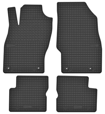 Produktbild von Gummimatten Fußmatten Schwarz für Opel Adam 2012-2019 Set 4-tlg