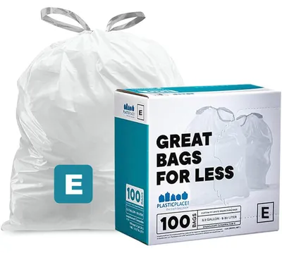Produktbild von Plasticplace Passgenaue Müllbeutel, kompatibel mit Simplehuman Code E (100 Stück