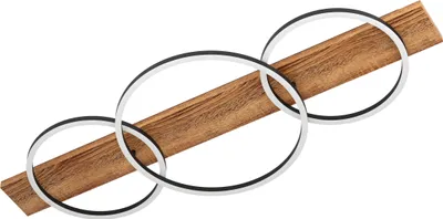 Produktbild von BOYAL Wand-/Deckenleuchte Lampe Beleuchtung - L101 x B40 x H9,5 cm - schwarz, braun rustikal - IP20