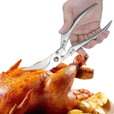 Geflügelschere aus Edelstahl, 25 cm, mit Aluminiumgriffen