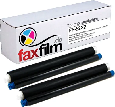 Produktbild von Kompatibler Ersatzfilm für Panasonic KX-FA52X / KX-FA52E 2er Pack je 105 Seiten