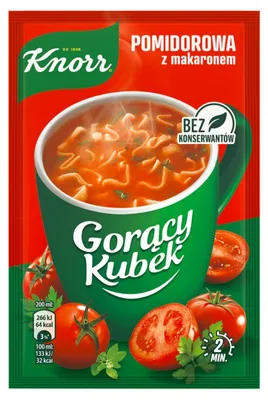 Productafbeelding van Knorr Warme Kop Tomatensoep met pasta, 19g