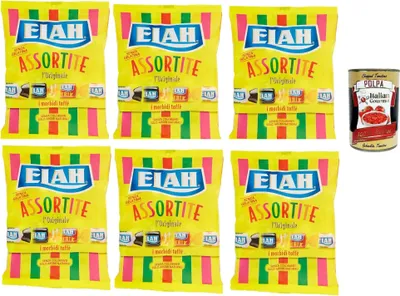 Produktbild von Elah Assortite Toffee La caramella classica Mou , Die Italienisch Klassische Milch Mou Süßigkeiten, bonbons lollies, 6x 150 g + Italian Gourmet polpa 400g