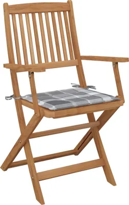 Produktbild von vidaXL Klappbare Gartenstühle 6 Stk. mit Kissen Massivholz Akazie