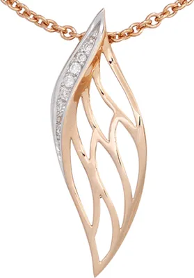 Produktbild von JOBO Anhänger 585 Gold Rotgold teilrhodiniert 8 Diamanten Brillanten 0,05ct.