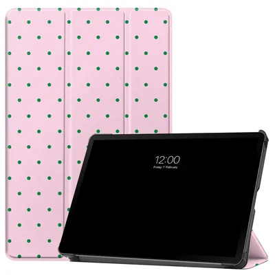 Immagine prodotto di Custodia a libro a tre ante imoshion Design per Samsung Galaxy Tab S9 da 11,0 pollici / S10 Lite / S10 FE / S9 FE da 10,9 pollici - Happy Dots