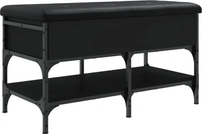 Obrázok produktu pre vidaXL Lavica na topánky čierna 82x42x45 cm Materiál na báze dreva