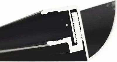 Immagine prodotto di Glaszentrum Hagen - Tipo-RRBK 200 cm grondaia per grondaie per tetti in vetro, nero 10,8-17,5mm