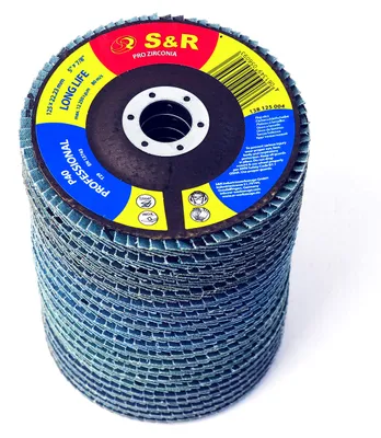Imagen del producto de S&R, juego de discos de lija para lijadora orbital, 20 unidades, 125 x 22,23 mm, calidad profesional, discos de lija, modelo T29, juego de lijas para acero y acero inoxidable, 5 unidades de cada grano: P40/60/80/120