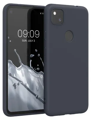 Produktbild von kwmobile Handyhülle für Google Pixel 4a Hülle - TPU Case - Kabelloses Laden - Schutzhülle Cover in Heidelbeerblau