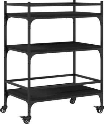 Obrázek produktu pro vidaXL Kuchyňský vozík černý 65x40x86,5 cm materiál na bázi dřeva