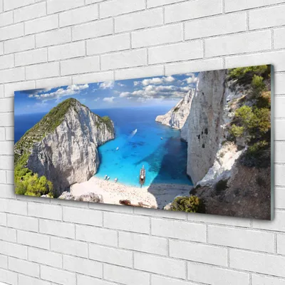 Produktbild von Acrylglasbilder 125x50 Wandbild Druck Meerbusen Landschaft