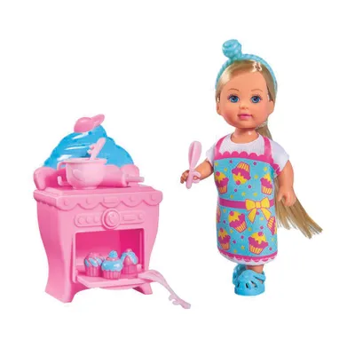 Produktbild von Simba Evi Love Bäckerei, Puppe, Backstube, Süßigkeiten, mit Zubehör, Spielzeug, 12 cm, 105733240