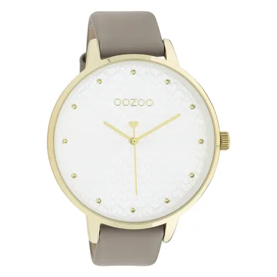 Produktbild von Oozoo Armbanduhr taupe grau Leder Timepieces Damen Analog-Quarzuhr UOC11037