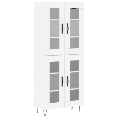 Image de Buffet haut Blanc 69,5x34x180 cm Bois d'ingénierie