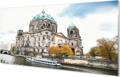 Produktbild von Glasbilder 100x50 Wandkunst Deutschland Berliner Dom Fluss
