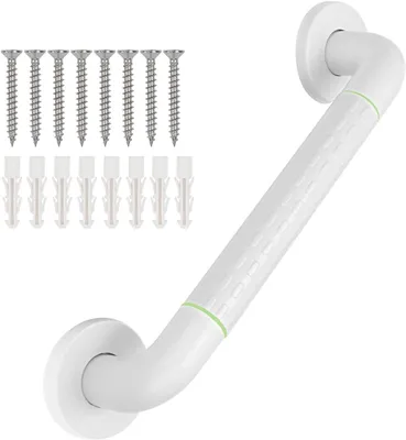 Immagine prodotto di Maniglia di supporto da 80 cm, in acciaio inossidabile antiscivolo, bianca, per il bagno