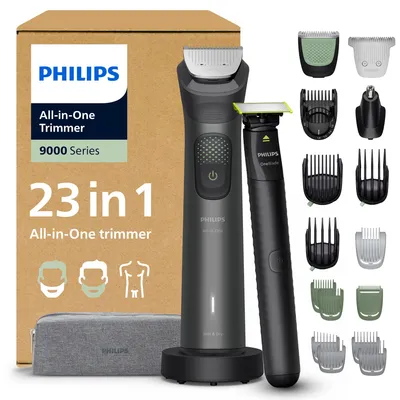 Produktbild von Philips All-in-One Trimmer 9000 Series MG9561/30 23-in-1-Trimmer, Schwarz, 0,2 mm, 1,6 cm, 0,2 mm, Universal, Gesicht, Kopf, Nase