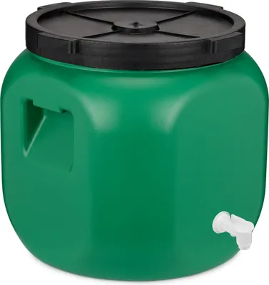 Image de Garronda Fût à col large 40 litres avec robinet Bac à nourriture avec couvercle sans joint – Bac à nourriture en PEHD sans BPA pour l'eau, le stockage, la nourriture pour animaux, la choucroute et les cornichons GD-0142