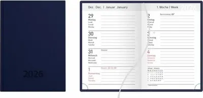 Produktbild von Idena Taschenkalender 2026 blau DIN A7