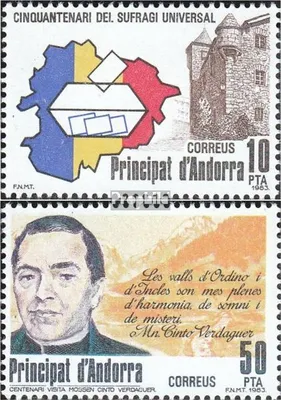 Produktbild von Briefmarken Andorra - Spanische Post 1983 Mi 168-169 (kompl.Ausg.) postfrisch Wahlrecht