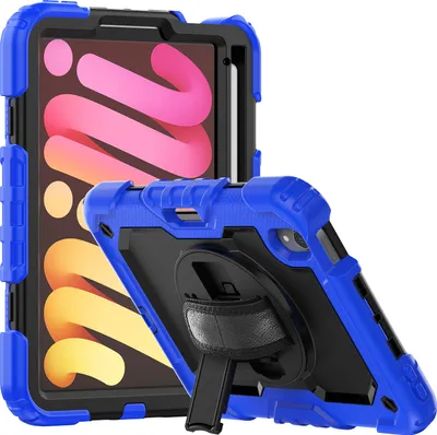 Immagine prodotto di cover protettiva 4in1 per Apple iPad Mini 6 2021 6a Gen. 8.3 Custodia rigida + funzione stand + cinghia di trasporto