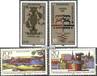 Produktbild von Briefmarken DDR 1982 Mi 2697-2698,2722-2723 (kompl.Ausg.) gestempelt Internationale Buchkunstausstellung