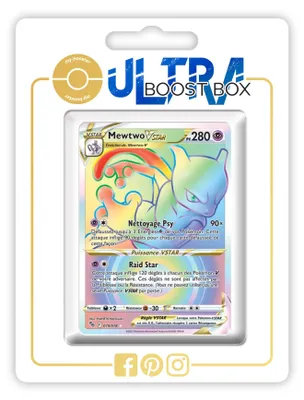 Pokémon-Kartenbox Mewtwo VSTAR 079/078, 10 Karten, Französisch