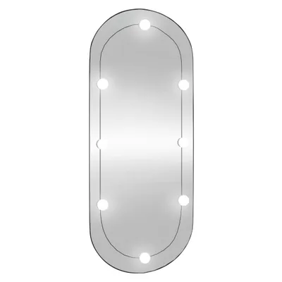 Zdjęcie produktu dla Lustro ścienne z LED, 45x100 cm, szklane, owalne
