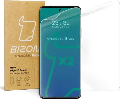 Produktbild von Bizon Glass Hydrogel Displayschutzfolie für Motorola Edge 30 Fusion, 2 Stück