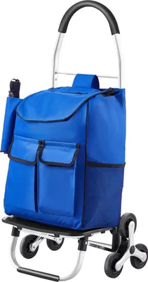 Immagine prodotto di SucceBuy 36L carrello saliscale, carrello della spesa pieghevole con 6 ruote e borsa in tessuto oxford, carrello della spesa per la spesa e il bucato per salire facilmente, pieghevole
