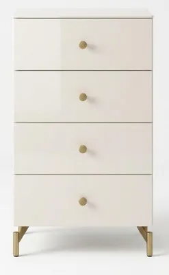 Immagine prodotto di Comodino moderno, bianco, confortevole e pratico, ideale per la camera da letto
