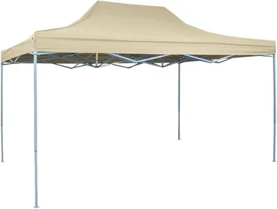 Produktbild von Faltzelt Pop-Up 3x4,5 m Cremeweiß Partyzelt, Pavillon Gartenzelt Festzelt Gartenpavillon zum Garten, Hochzeit, Camping
