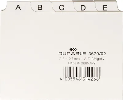 Obrázok produktu pre Durable 3670/02 - Weiß - 105 mm - 74 mm - 25 Stück(e)