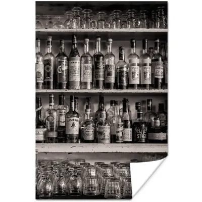 Produktbild von MuchoWow® Poster Bar - Alkohol - Spirituosen - Stilleben 60x90 cm - Wanddekoration