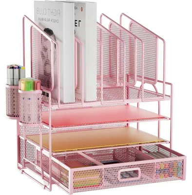 Image de Organisateur de bureau avec 4 étagères et 2 porte-stylos