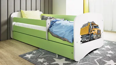 Obrázek produktu pro Dětská postel pro mládež 70x140, 80x160, 80x180 cm - kompletní sada s matrací, zásuvkou a ochranou proti pádu