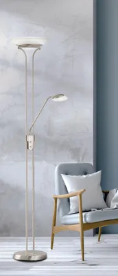 Produktbild von LED Stehleuchte CCT + dimmbar 2900/530 lm 2700/3350/4000 K H 182 cm Pool TW nickelfarben/matt