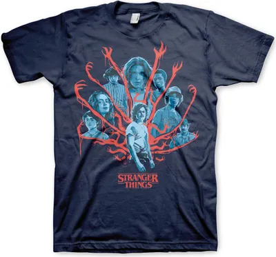 Produktbild von Stranger Things T-Shirt - Small - Navy