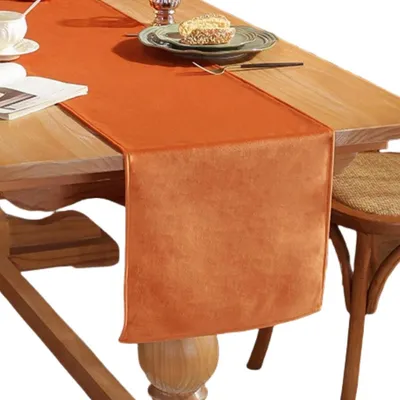Obrázok produktu pre Umývateľné obrusy na stôl, 33 x 200 cm, oranžová farba