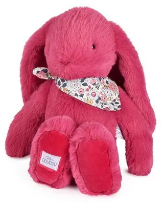Imagen del producto de Doudou et Compagnie: Peluche de conejo color fucsia, modelo "Fleurette Bunny", 35 cm