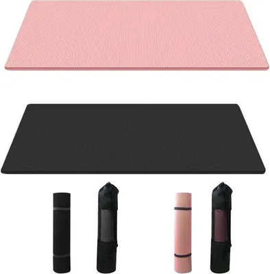Produktbild von Rutschfeste Yogamatte – Trainingsmatte für Fitness – Heimtraining – Extra dicke Polsterung – 15 mm dick – Rosa
